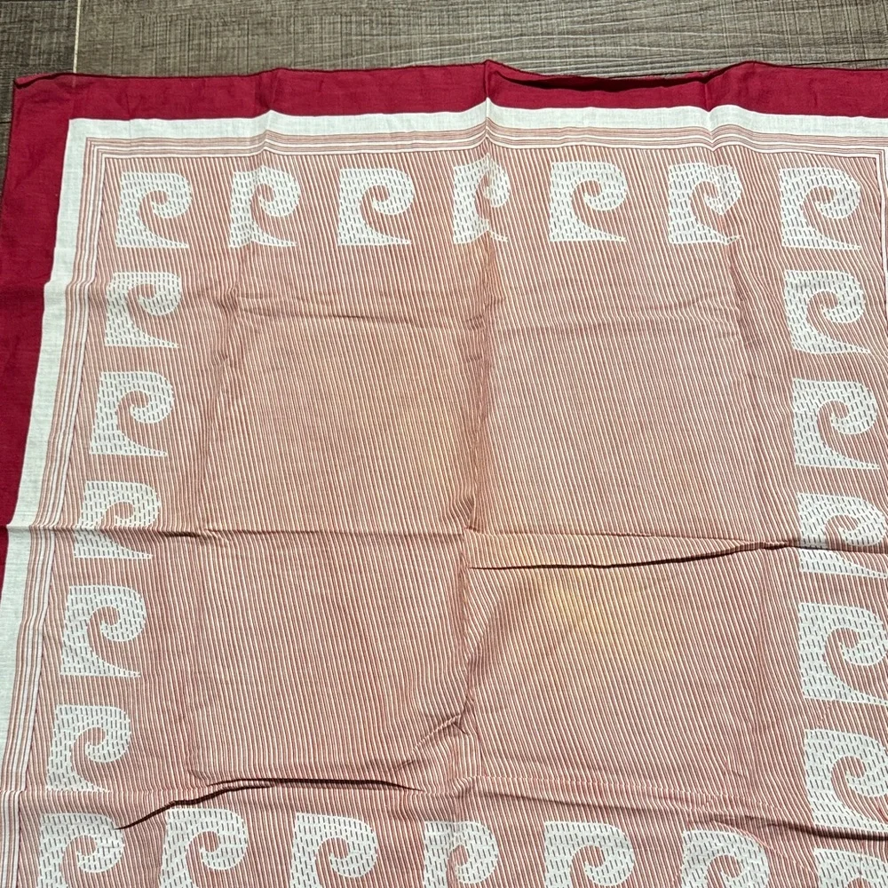 Vintage Pierre Cardin Red and White Decorative 🧣